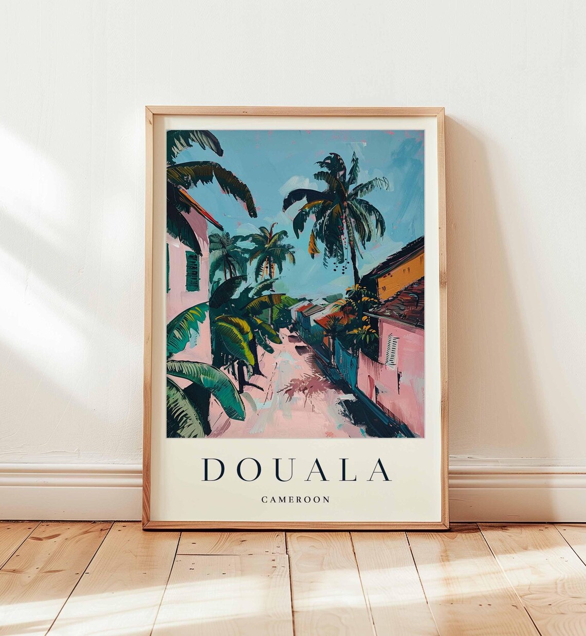 Douala Cameroon Travel Poster, West Africa Port City