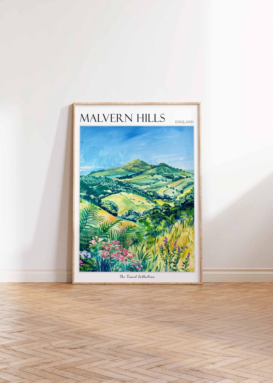 Malvern Hills Poster England Travel Poster Countryside Poster English Countryside Malvern Poster Worcestershire Poster Hills Poster - Image 2