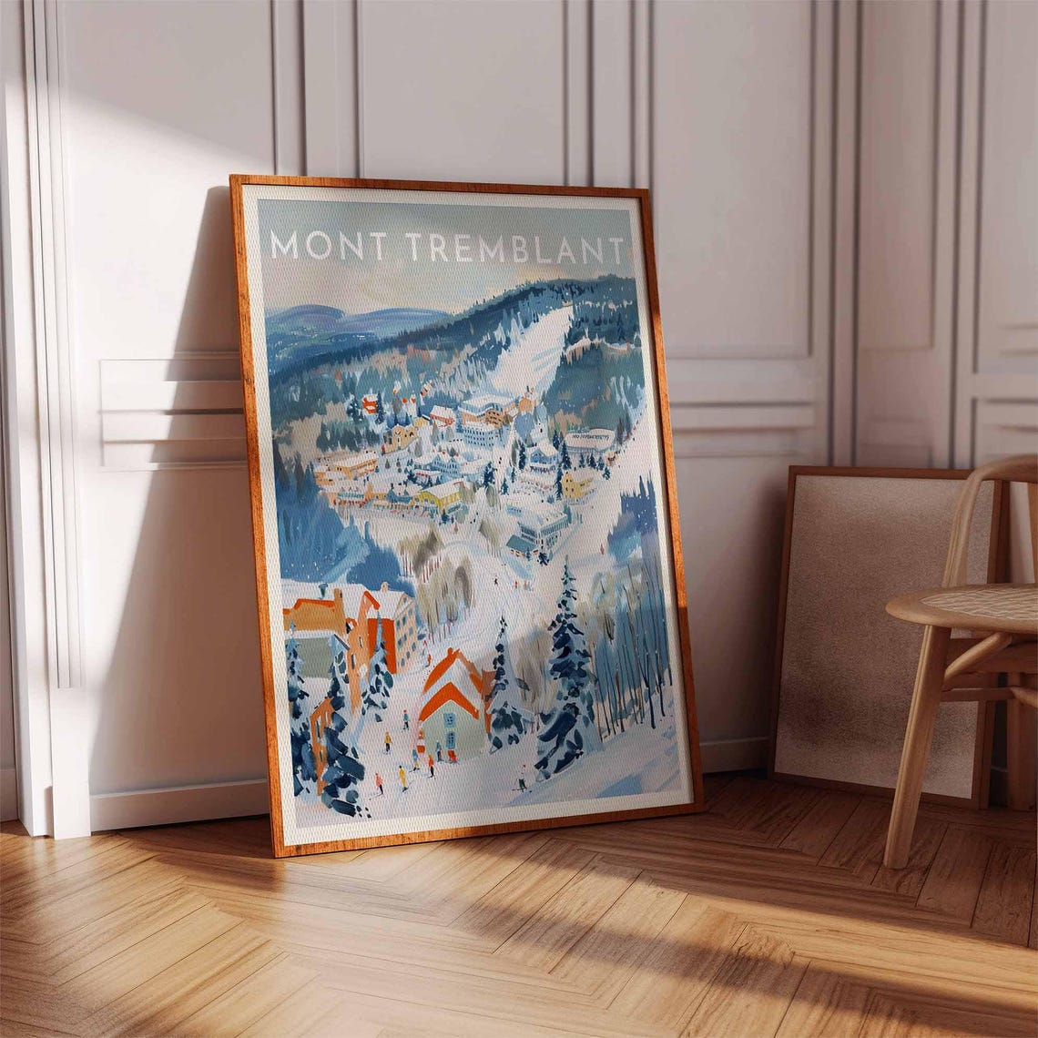 Mont Tremblant Canada Resort Village Aerial View Ski Runs Poster - Image 3