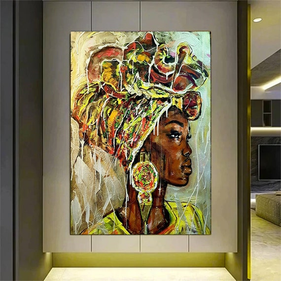 Ethnic Canvas Art Women Wall African Woman Arthome Decorframed