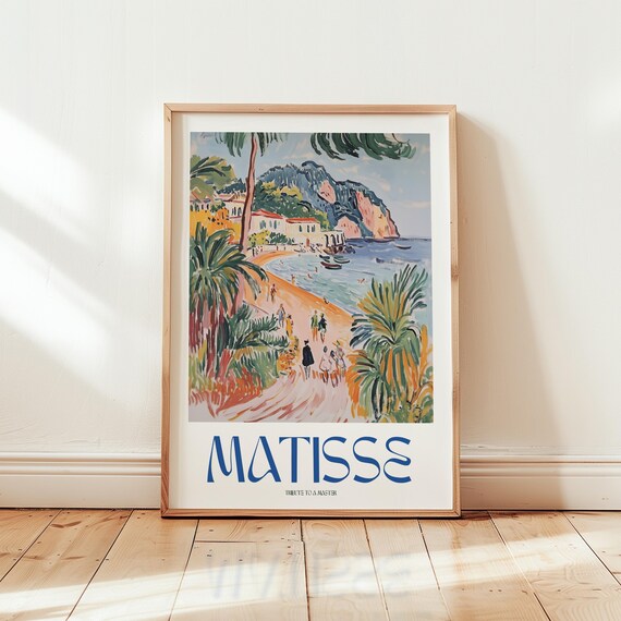 Henri Matisse Coastal Art Print Colorful Wall Decor Mediterranean Landscape Poster Gallery Exhibition Style Fine Art Gift Modern Homes