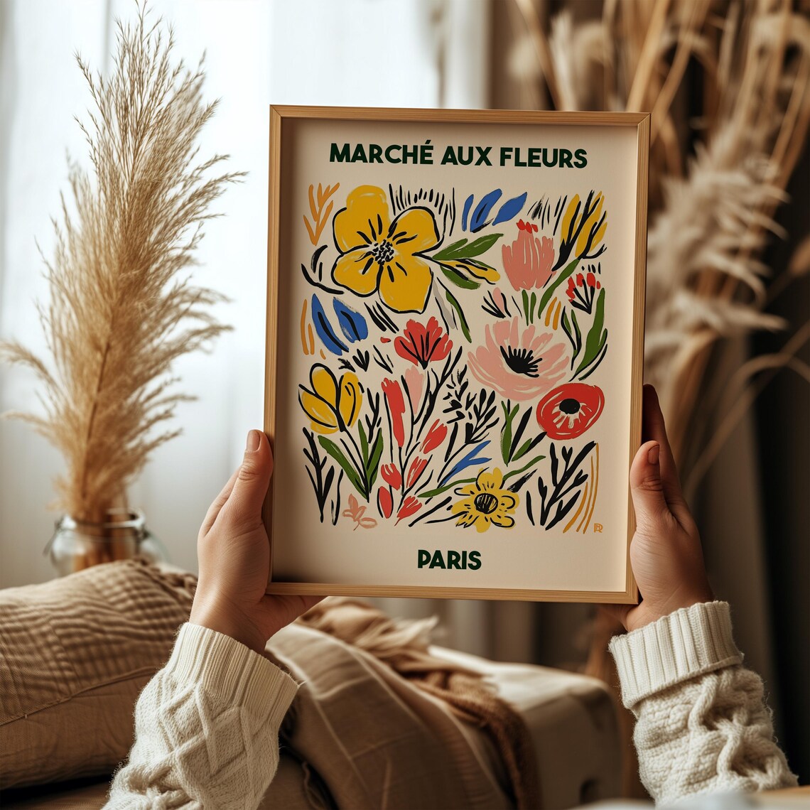 Paris March Aux Fleurs Vintage Floral Poster - Image 3