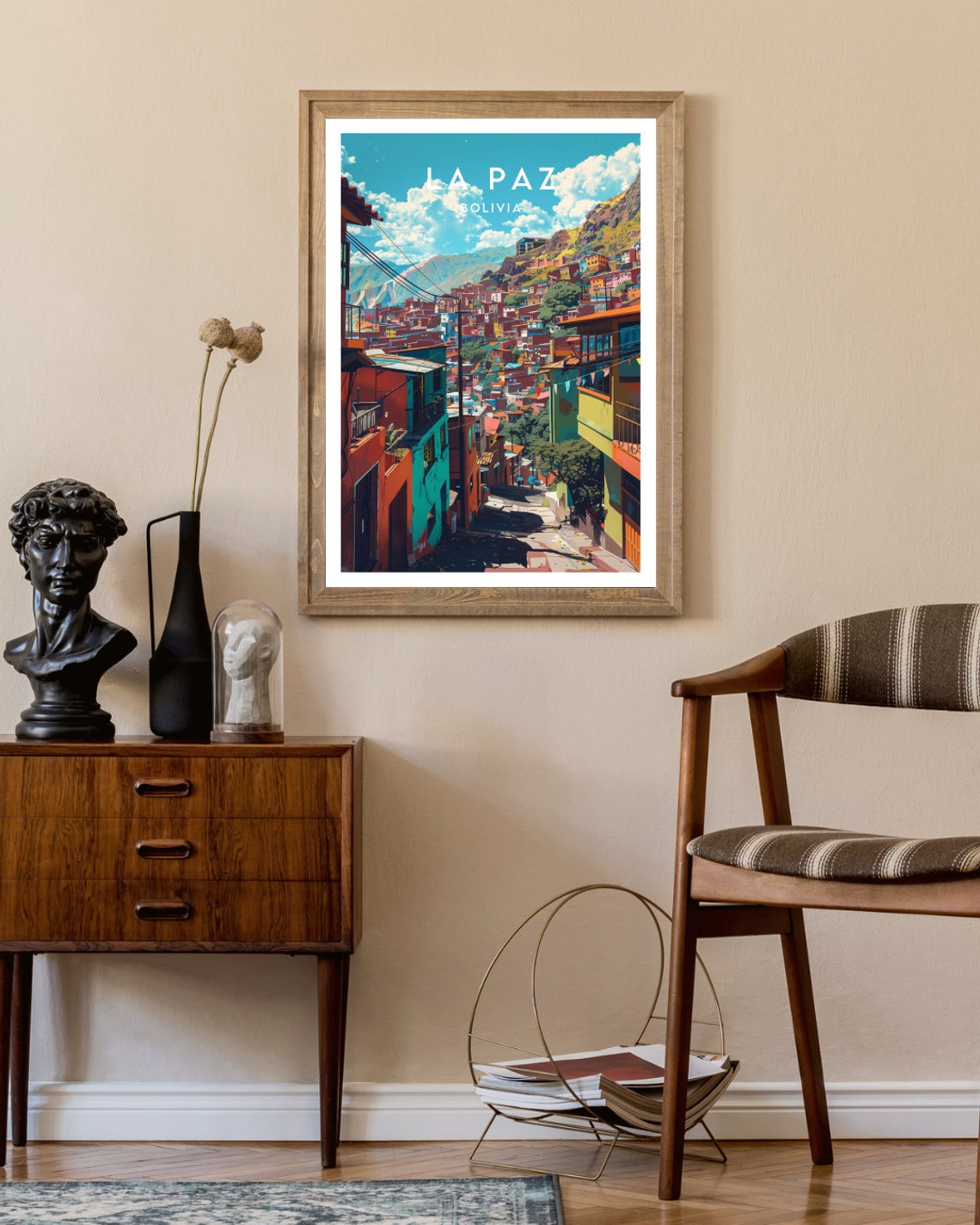 La Paz Travel Print Bolivia La Paz Poster Bolivia Poster Travel Wall Art Bolivia Print La Paz South America Bolivian La Paz Print - Image 2