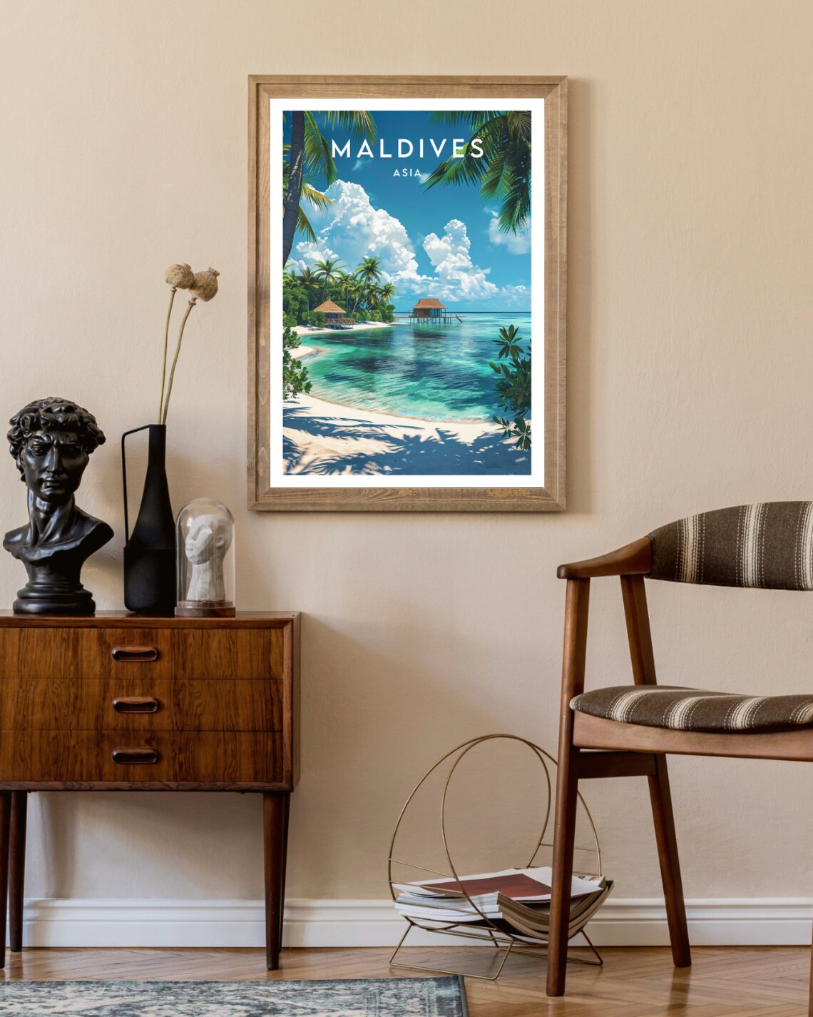 Maldives Travel Poster, Asia Islands Wall Art - Image 2