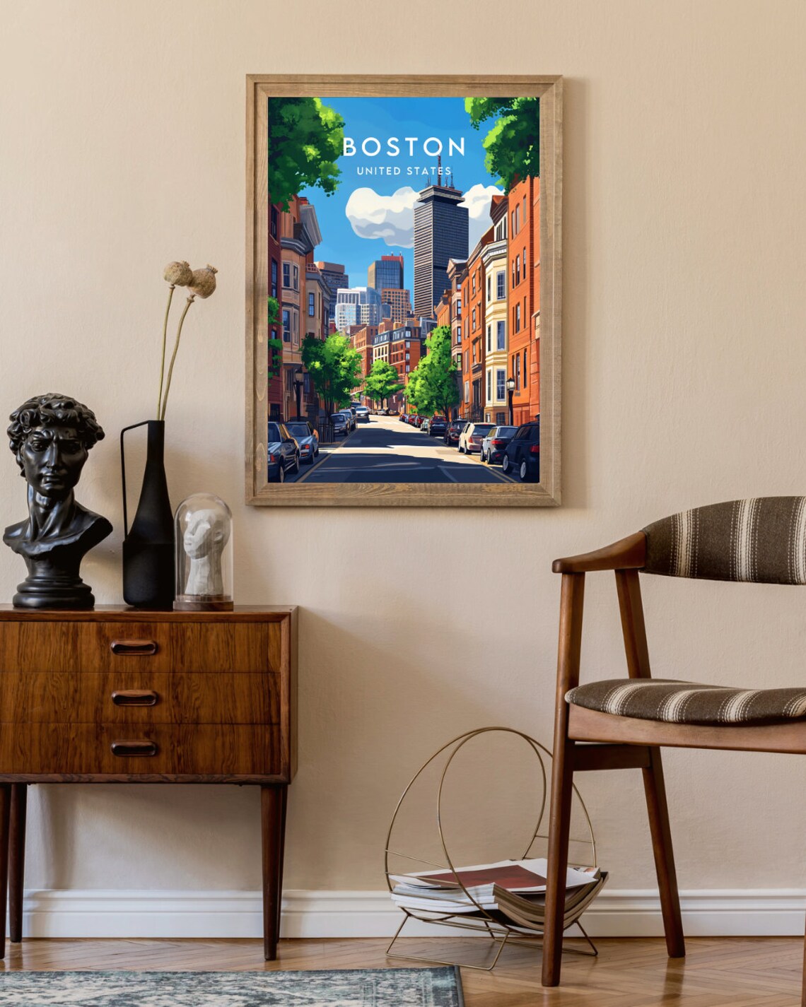 Boston Travel Poster, Massachusetts Wall Art Print - Image 2