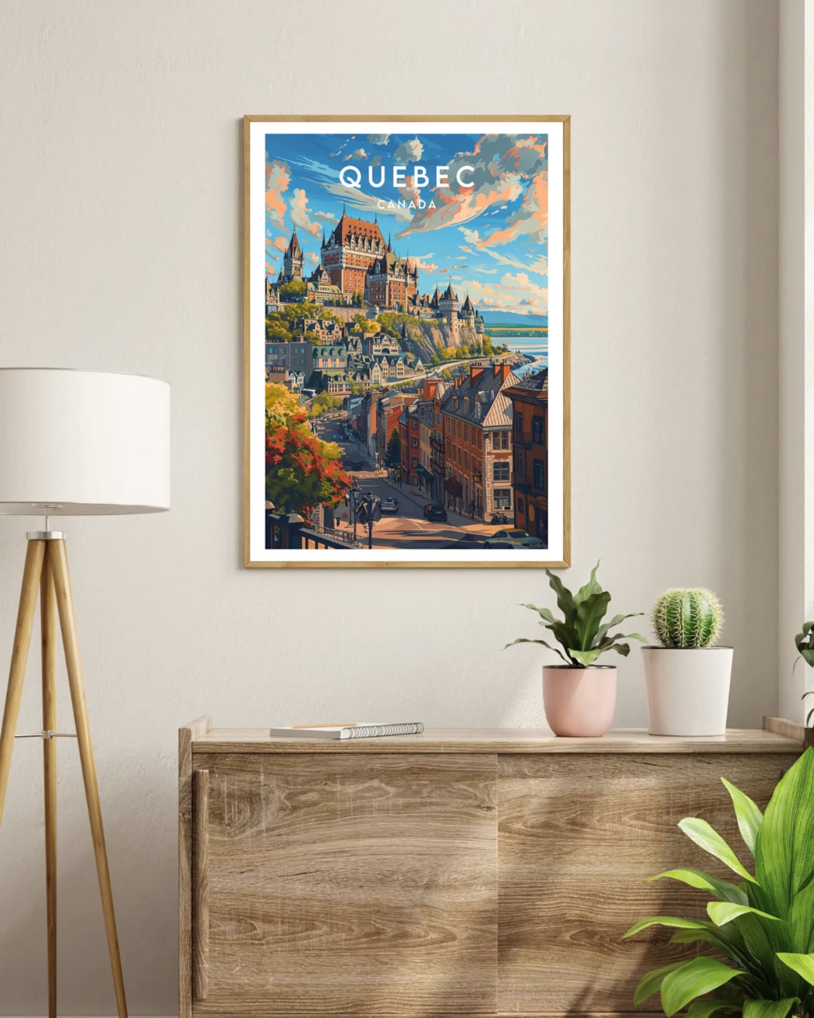 Quebec City Chateau Frontenac Historic Old Town Street Travel Poster - Image 3