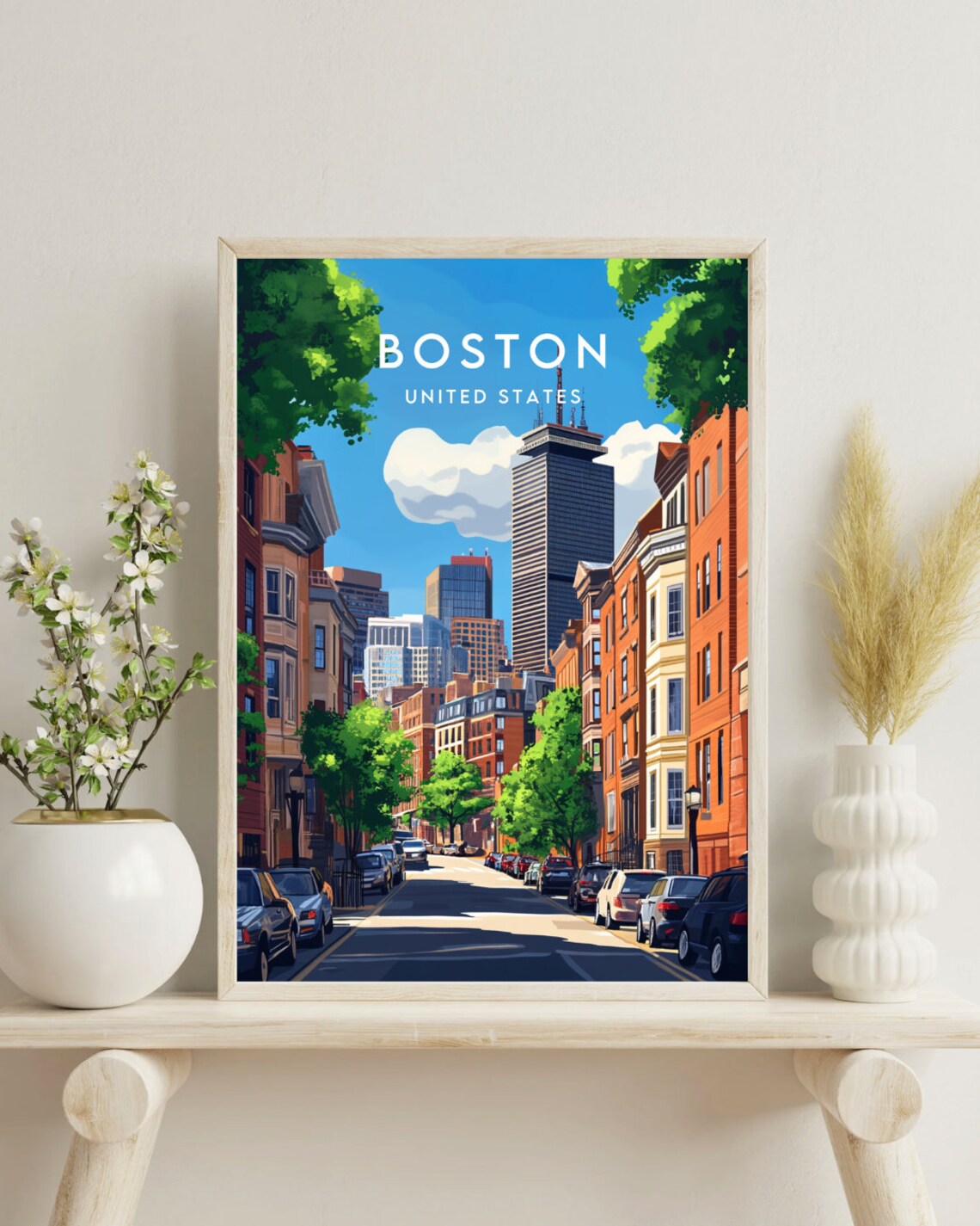 Boston Travel Poster, Massachusetts Wall Art Print - Image 4