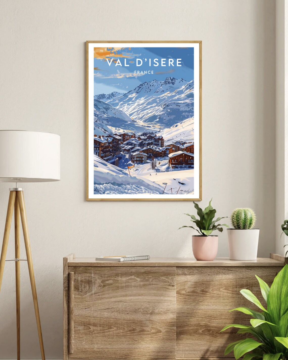 Val D'Isere France Ski Resort Valley Snow Village Winter Poster - Image 3