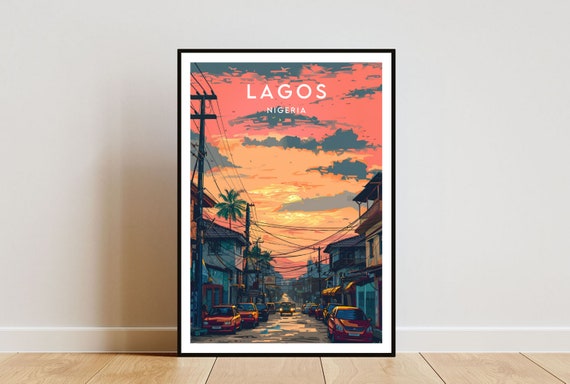 Lagos Travel Print Nigeria Lagos Poster Nigeria Poster Travel Wall Art Nigeria Print Lagos Wall Art Nigeria Africa Lagos Nigeria