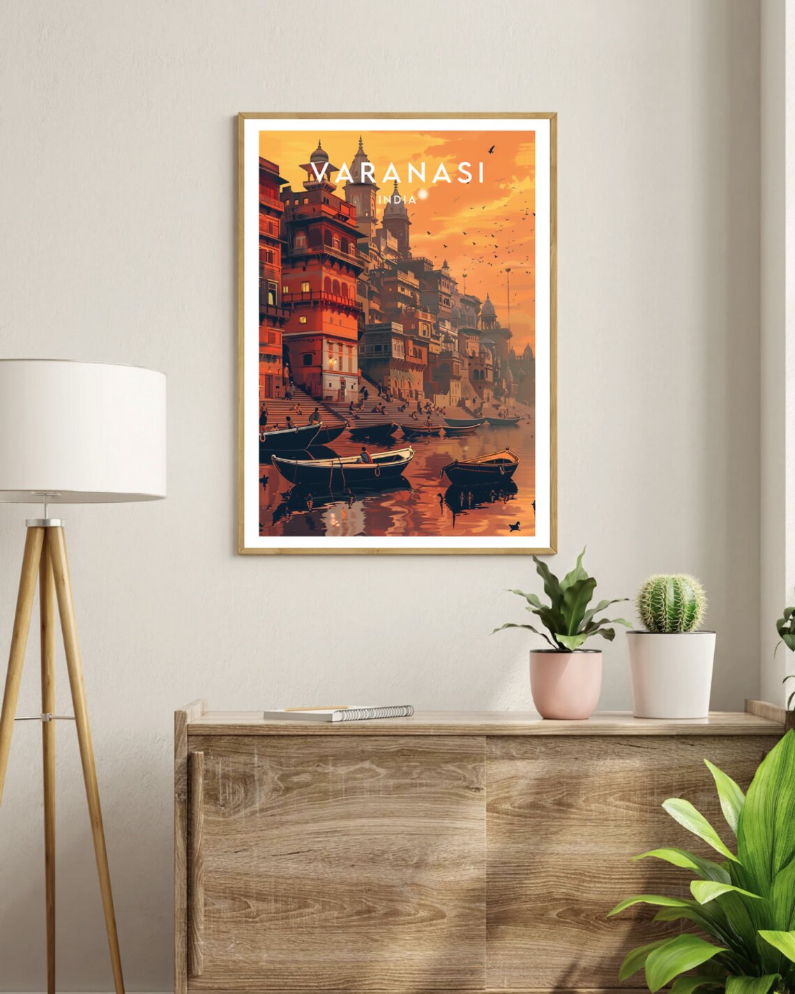 Varanasi Travel Poster, North India River Ganges - Image 3