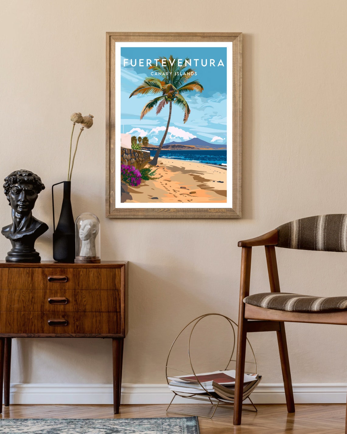 Fuerteventura Canary Islands Palm Tree Sandy Beach Island Poster - Image 2