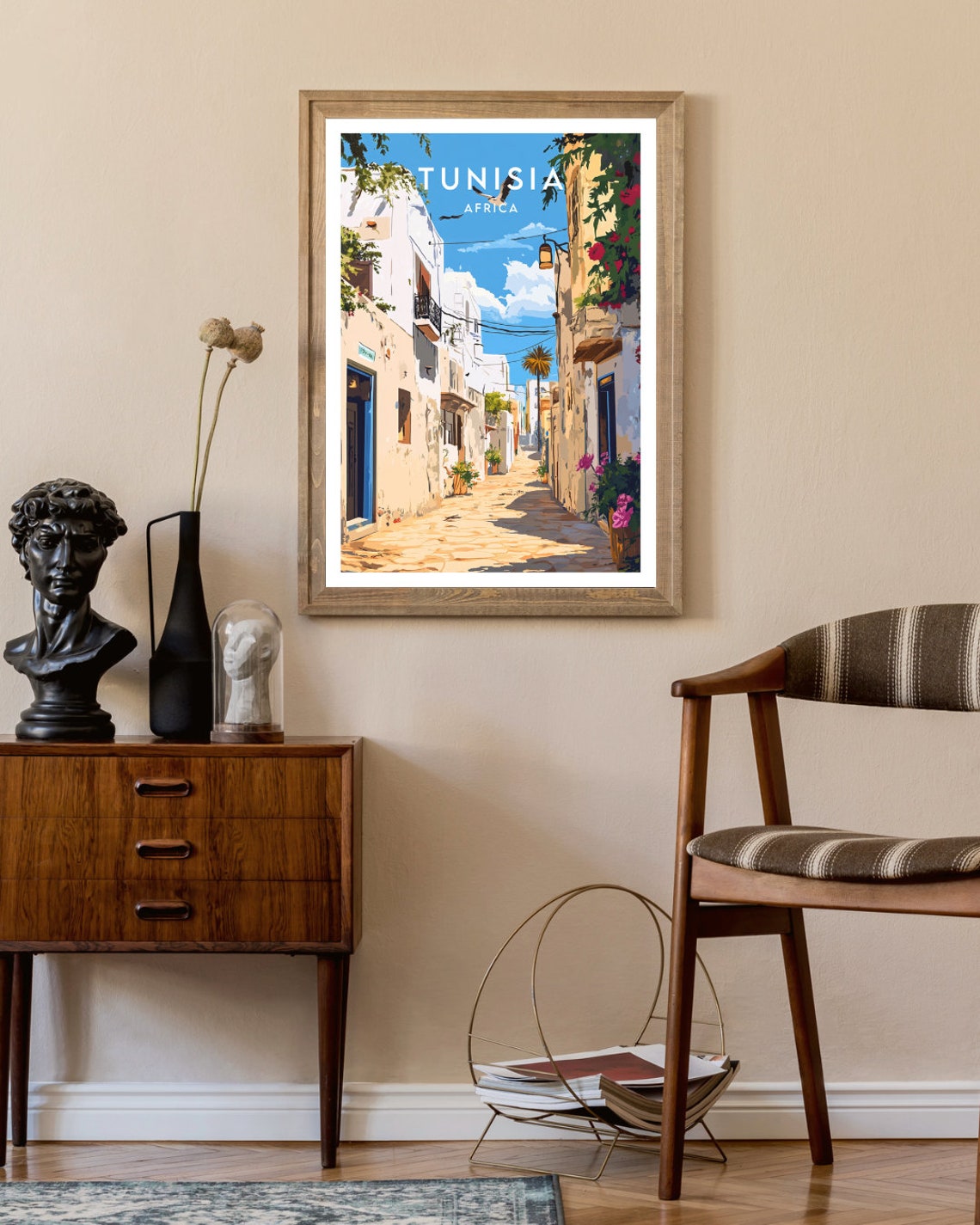 Tunisia Travel Print Africa Tunisia Poster Africa Poster Travel Wall Art Africa Print Tunisia Wall Art Tunisia Print Tunis Poster - Image 2