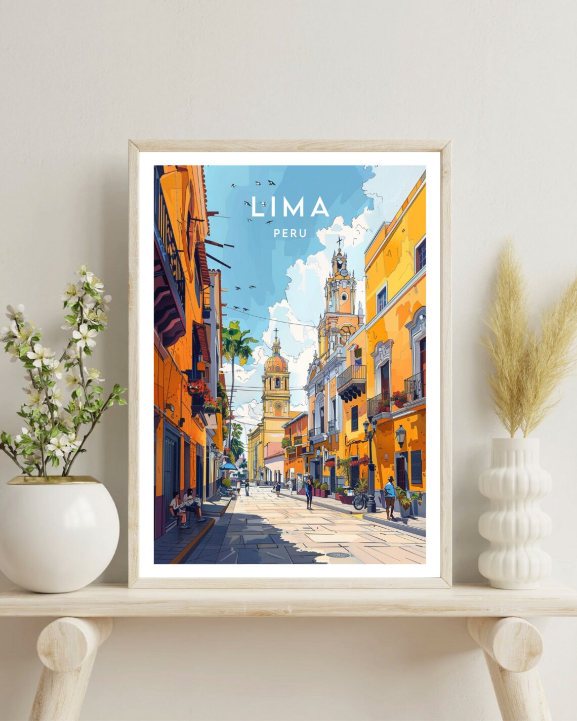 Lima Peru Travel Poster, South America Wall Art - Image 4