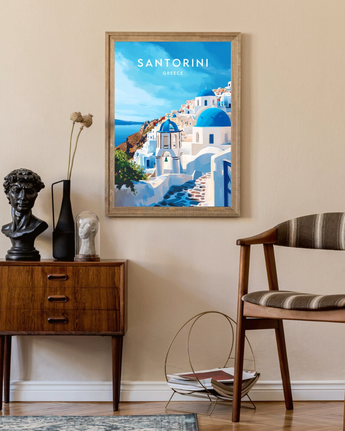 Santorini Travel Print, Greece Europe Poster - Image 2