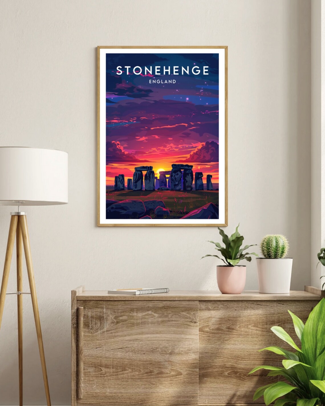 Stonehenge Travel Poster, England Europe Wall Art - Image 3