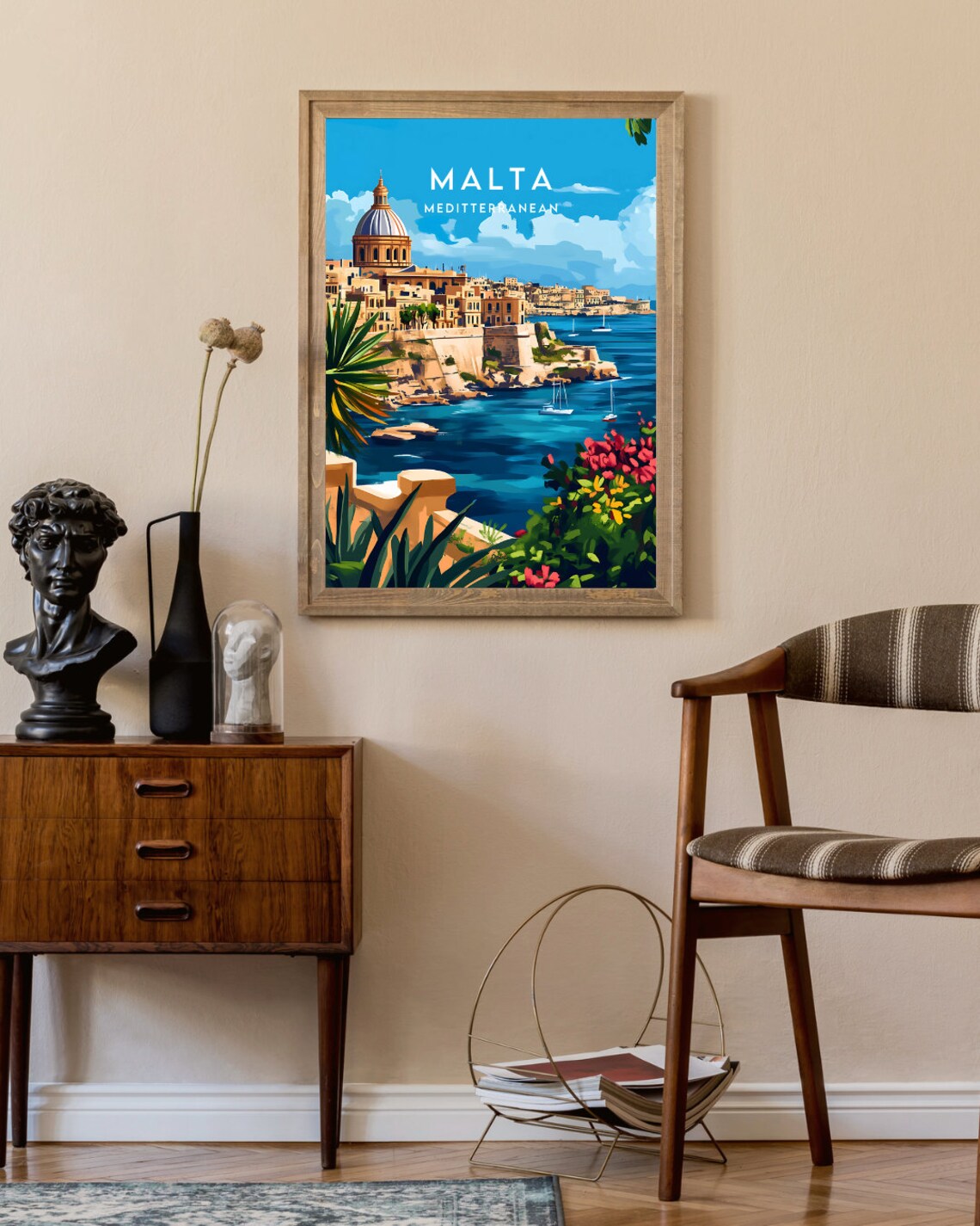 Malta Travel Poster, Valletta Europe Wall Art - Image 2