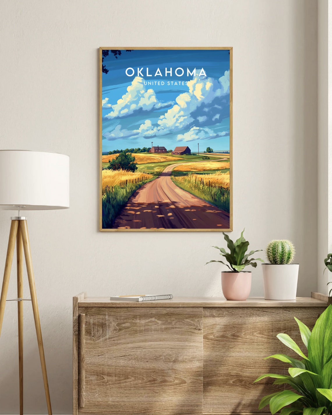 Oklahoma Travel Print United States Oklahoma Poster America Poster Travel Wall Art America Print Poster America Oklahoma Print Usa - Image 3