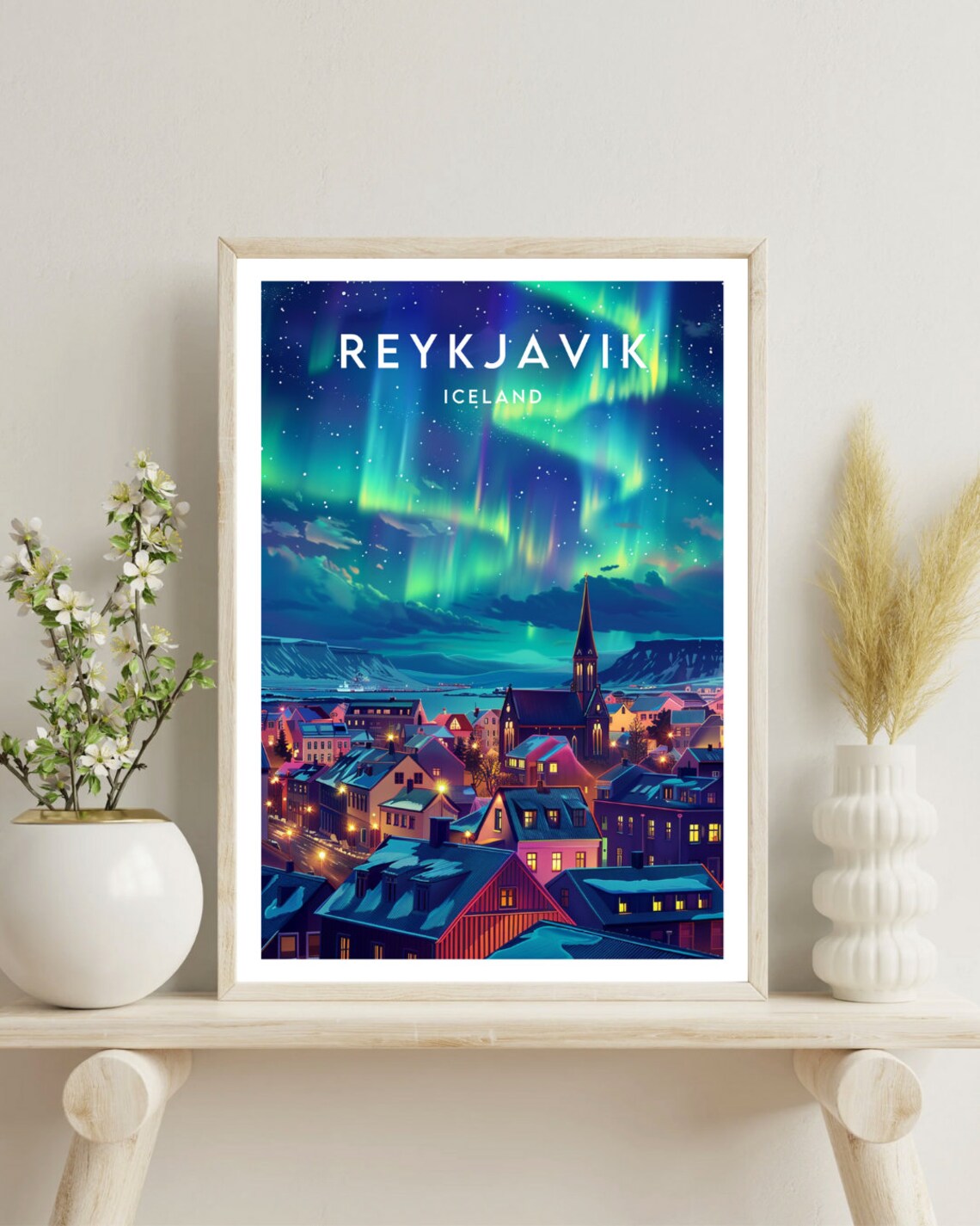 Reykjavik Travel Print Iceland Europe Wall Art Print - Image 4