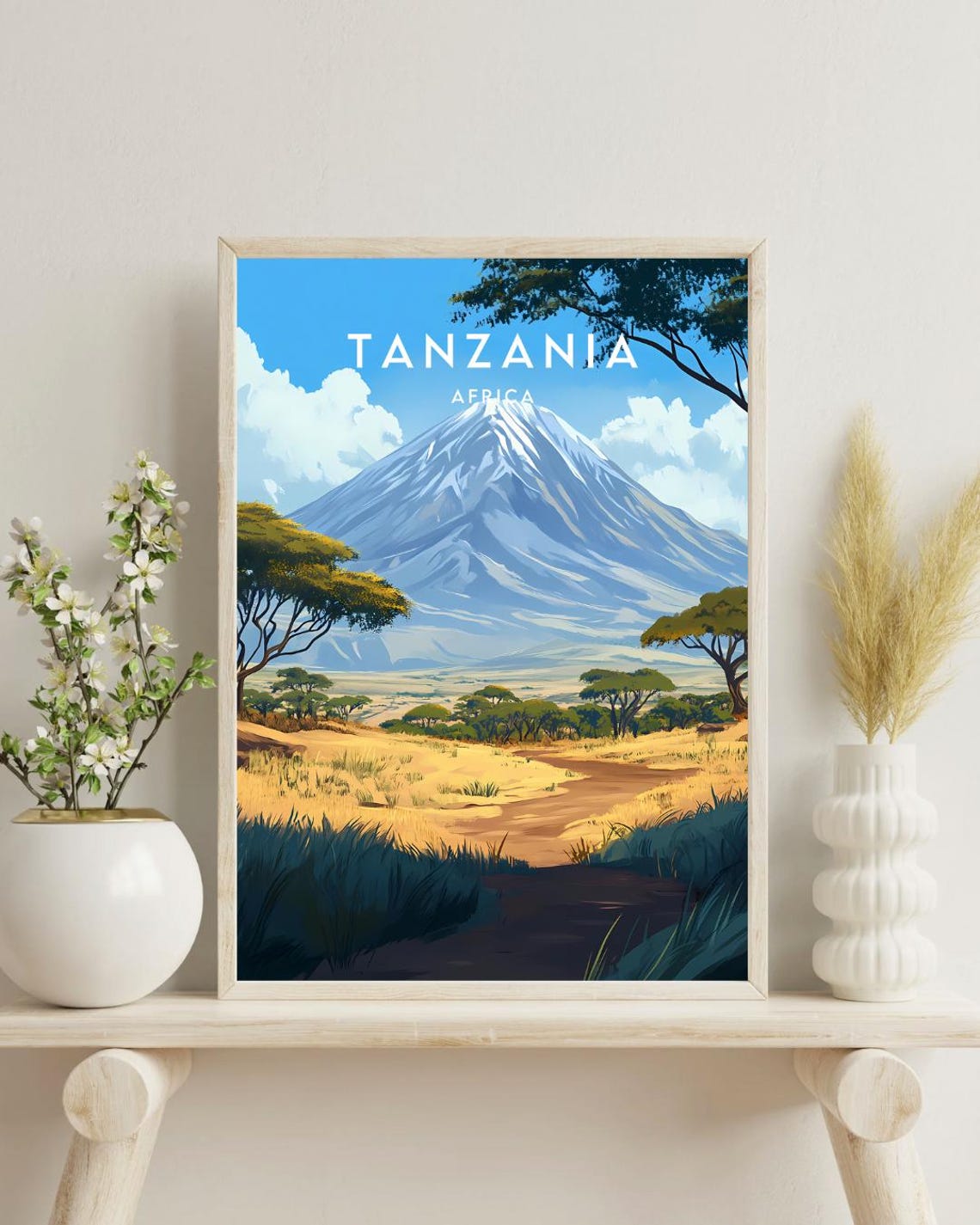 Tanzania Travel Print Africa Tanzania Poster Africa Poster Travel Wall Art Africa Print Tanzania Wall Art Tanzania Africa Wall Art - Image 4