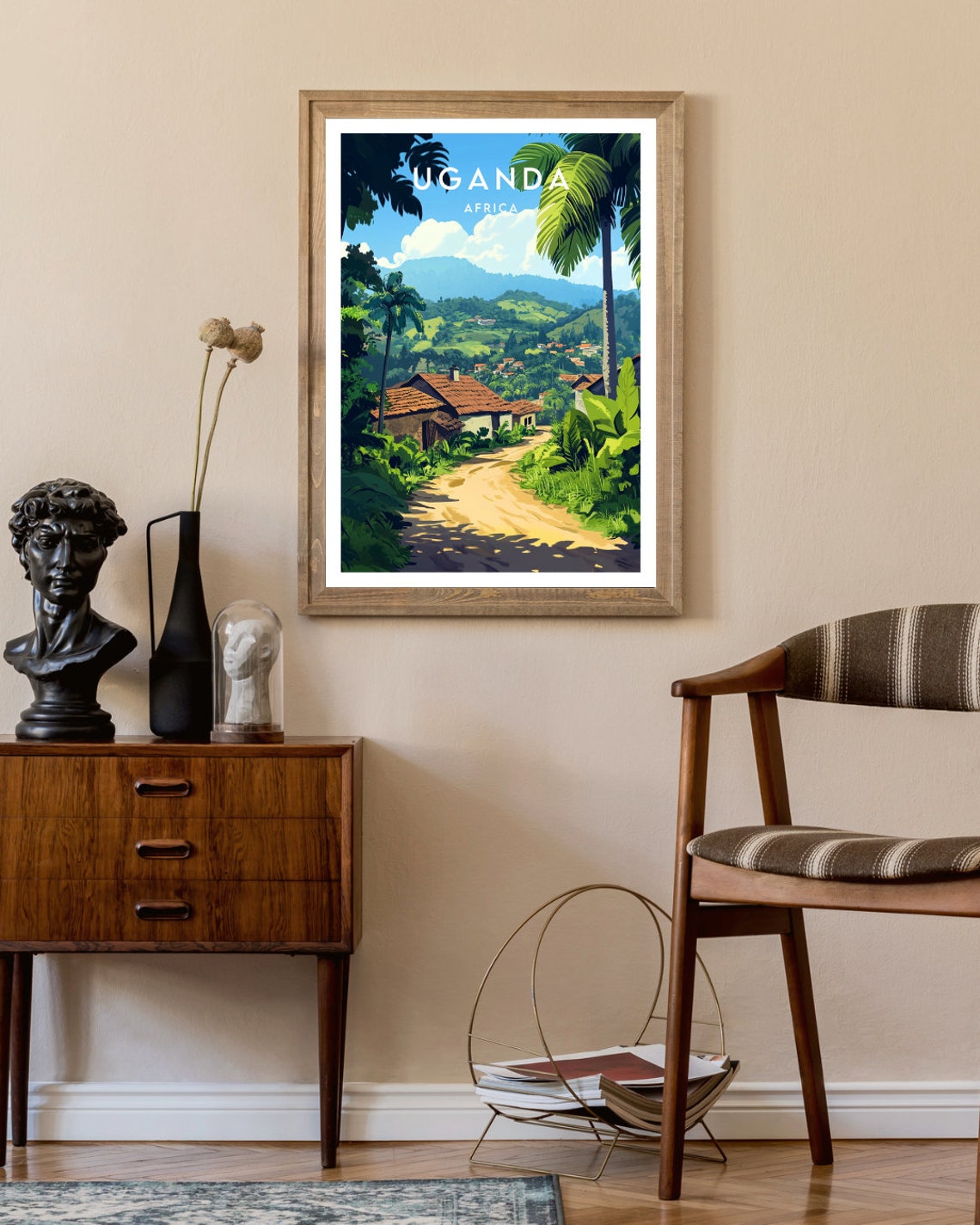 Uganda Travel Print Africa Uganda Poster Africa Poster Travel Wall Art Africa Print Uganda Wall Art Uganda Africa Wall Art Kampala - Image 2