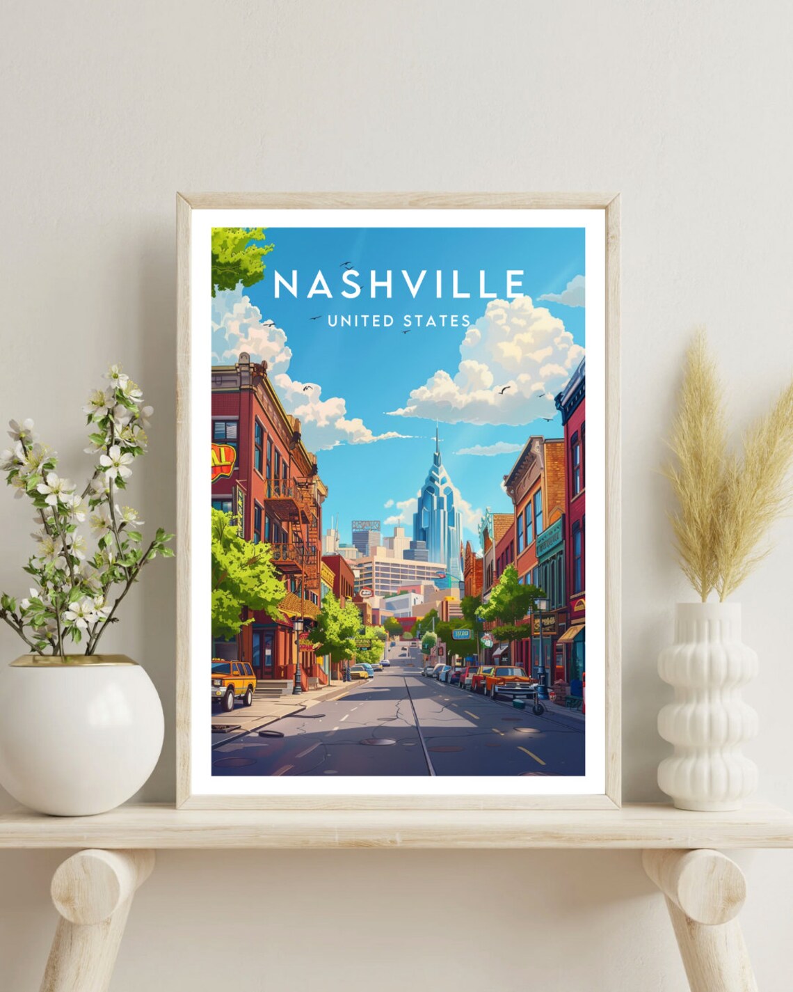 Nashville Travel Poster, United States Travel Art - Image 4