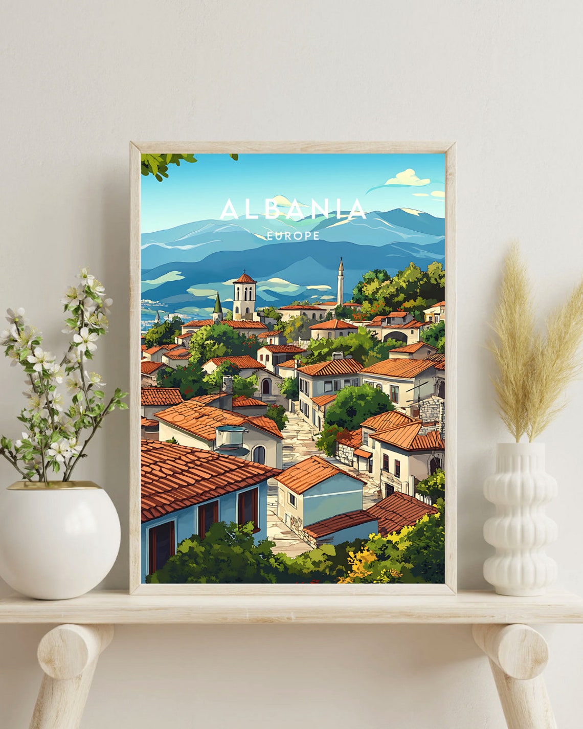 Albania Travel Print Europe Europe Poster Albania Poster Travel Wall Art Albania Print Albania Europe European Tirana Albanian - Image 4