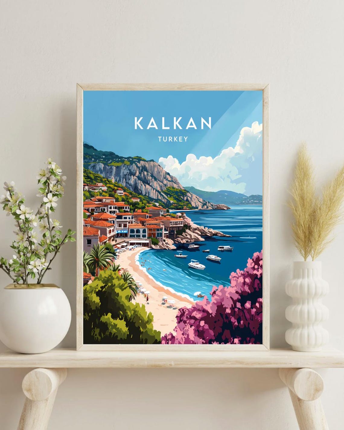 Kalkan Travel Print Turkey Kalkan Poster Turkey Poster Travel Wall Art Turkey Print Turkey Kalkan Print Europe Kalkan Wall Art - Image 4