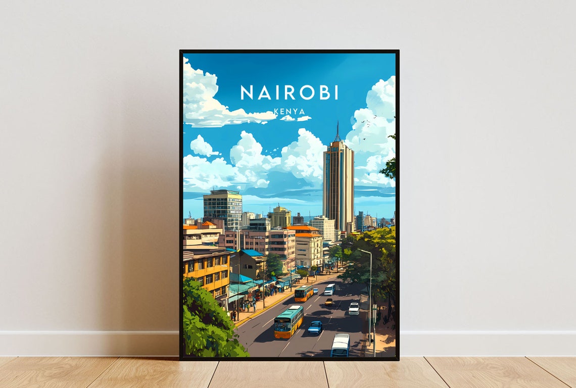 Nairobi Travel Print Kenya Kenya Poster Kenya Poster Travel Wall Art Kenya Print Nairobi Wall Art Kenya Africa Nairobi Kenya