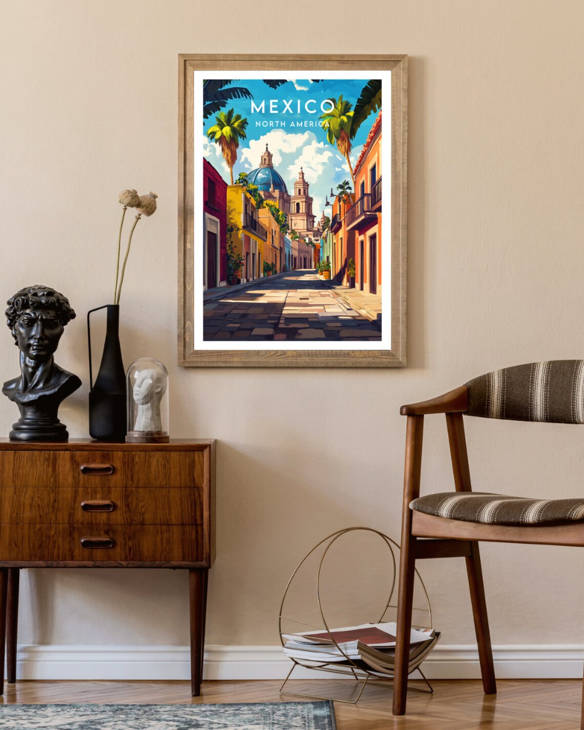 Mexico Travel Poster, Mexico City and Cancun - Image 2