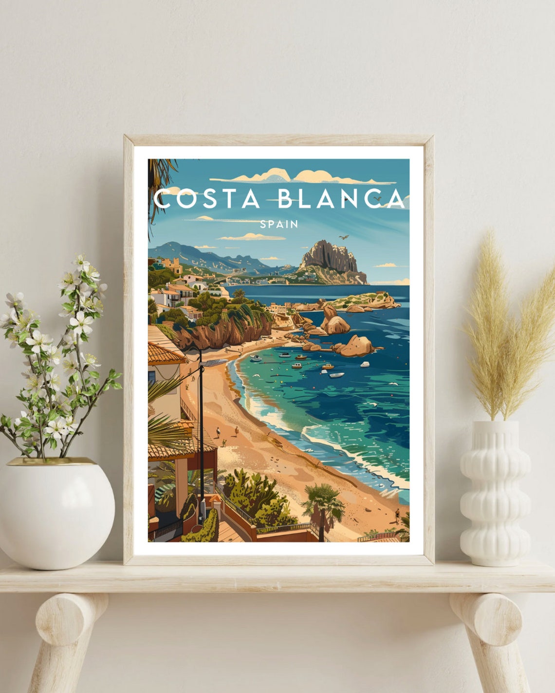Costa Blanca Travel Print Spain Costa Blanca Poster Spain Poster Travel Wall Art Spain Print Spain Europe Costa Blanca Print - Image 4
