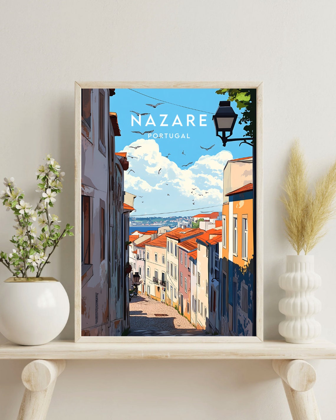 Nazare Travel Print Portugal Nazare Poster Portugal Poster Travel Wall Art Portugal Print Portugal Wall Art Europe Nazare Print - Image 4
