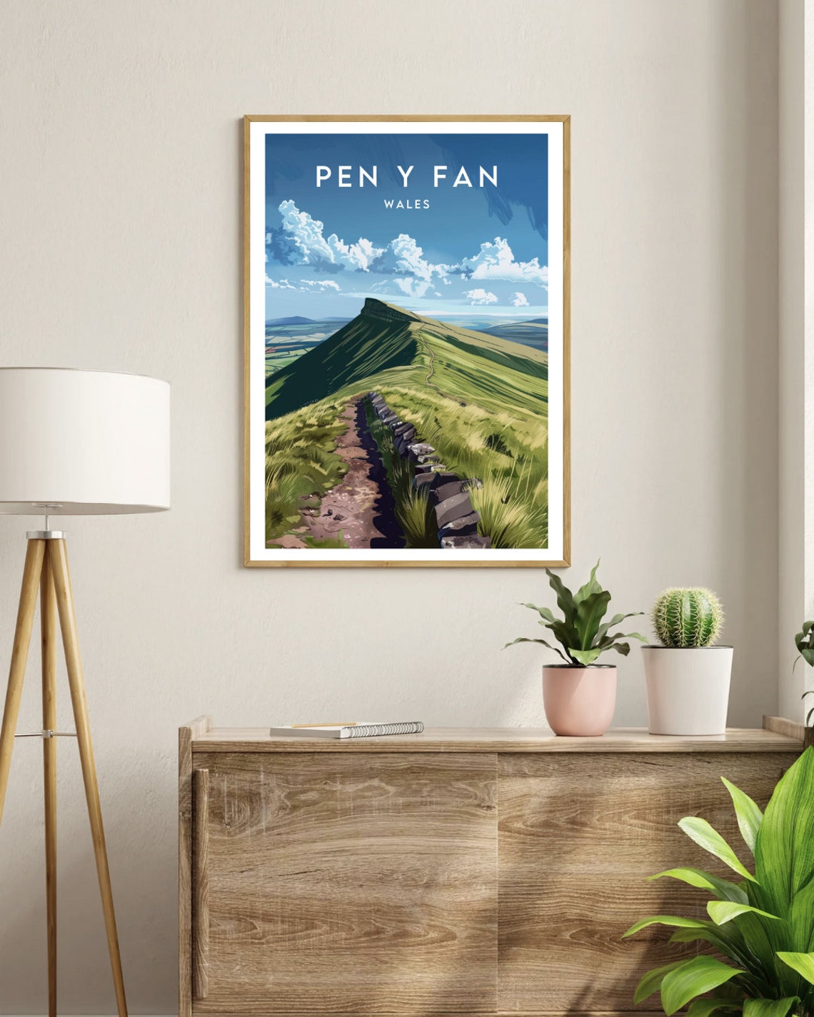 Pen Y Fan Travel Print Wales Pen Y Fan Poster Wales Poster Travel Wall Art Wales Print Poster Wales Europe Pen Y Fan Welsh Print - Image 3