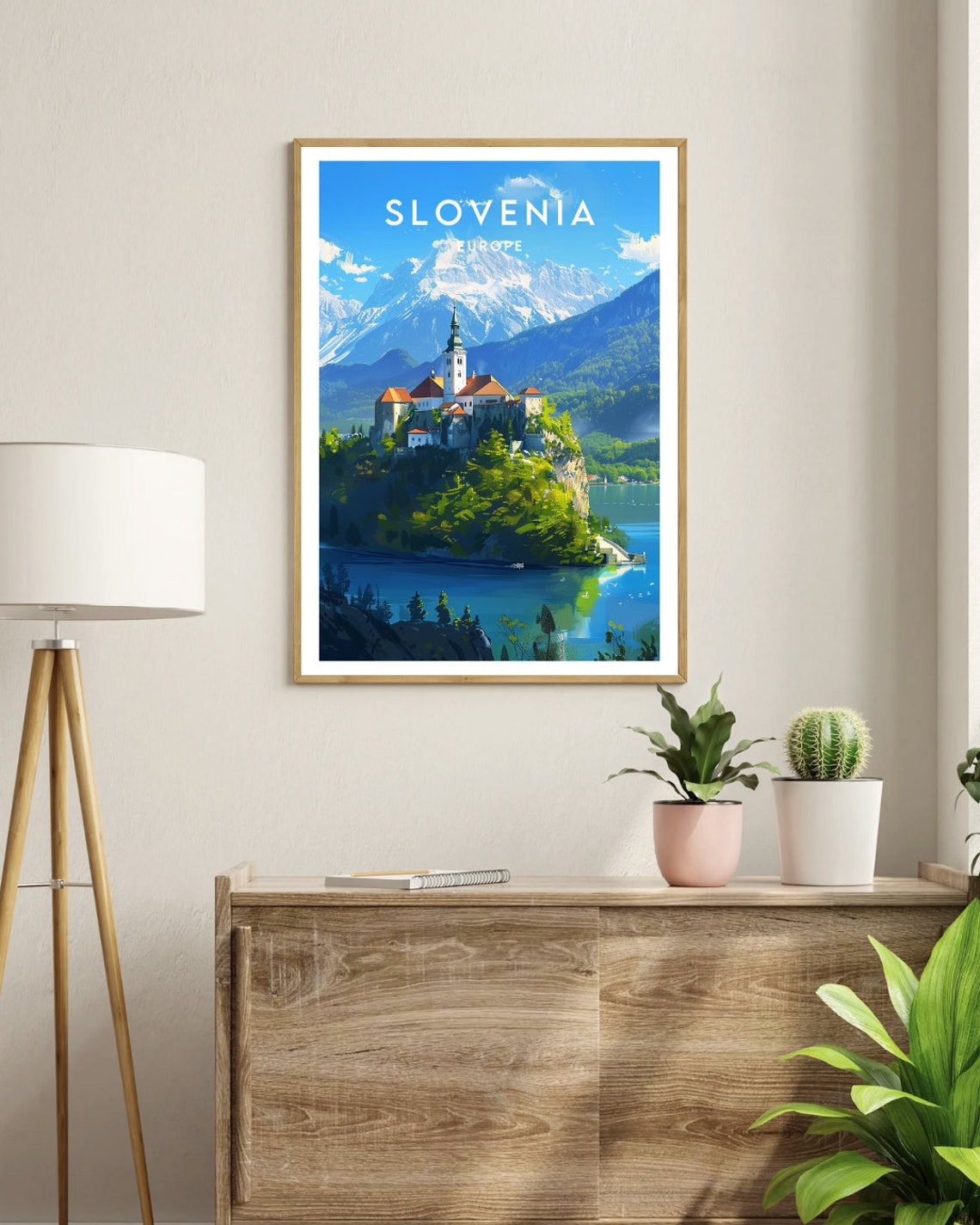 Slovenia Travel Print Europe Europe Poster Slovenia Poster Travel Wall Art Slovenia Print Slovenia Europe Lake Bled Poster - Image 3