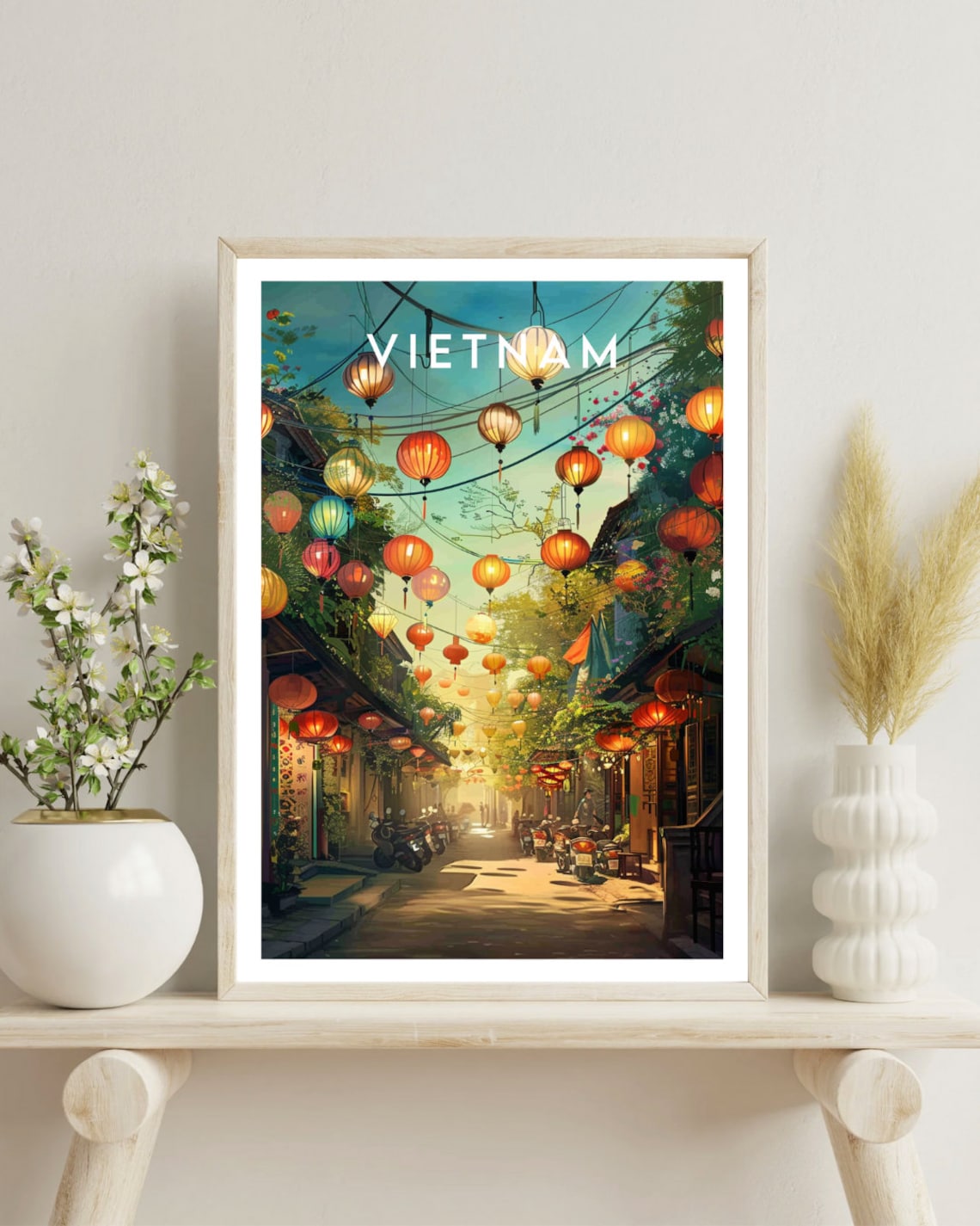 Vietnam Travel Poster, Hanoi Hoi An Wall Art - Image 4