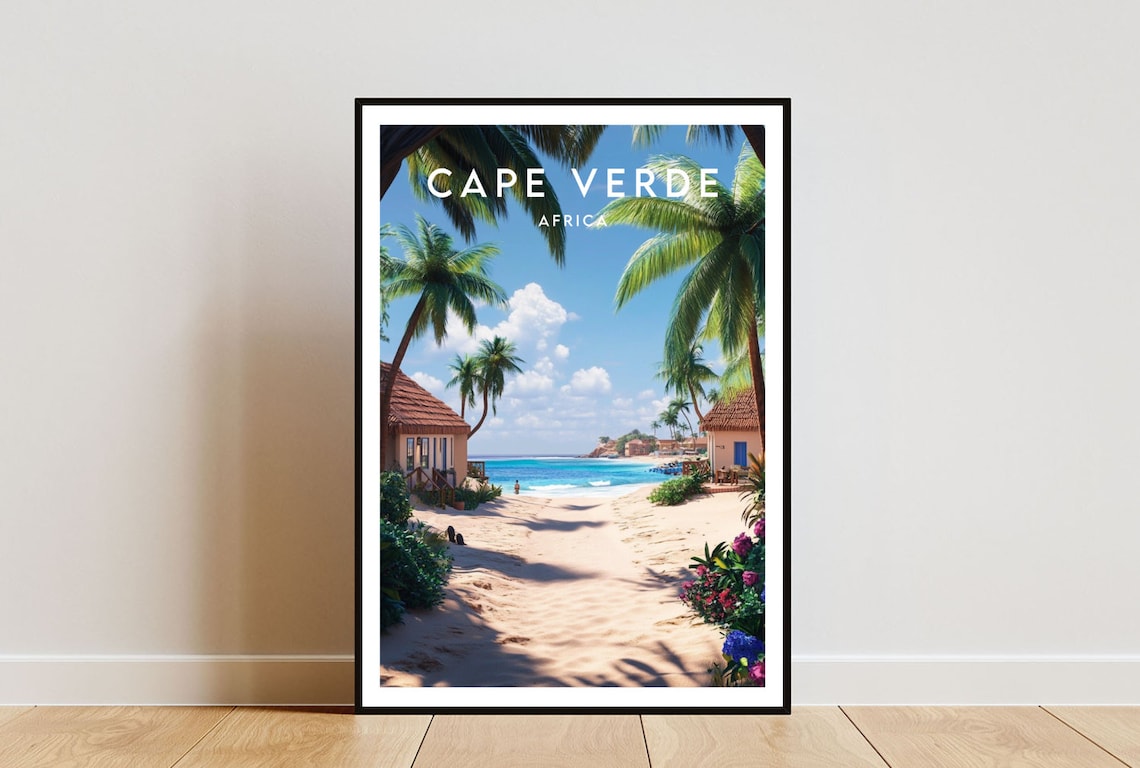 Cape Verde Travel Poster, Africa Wall Art