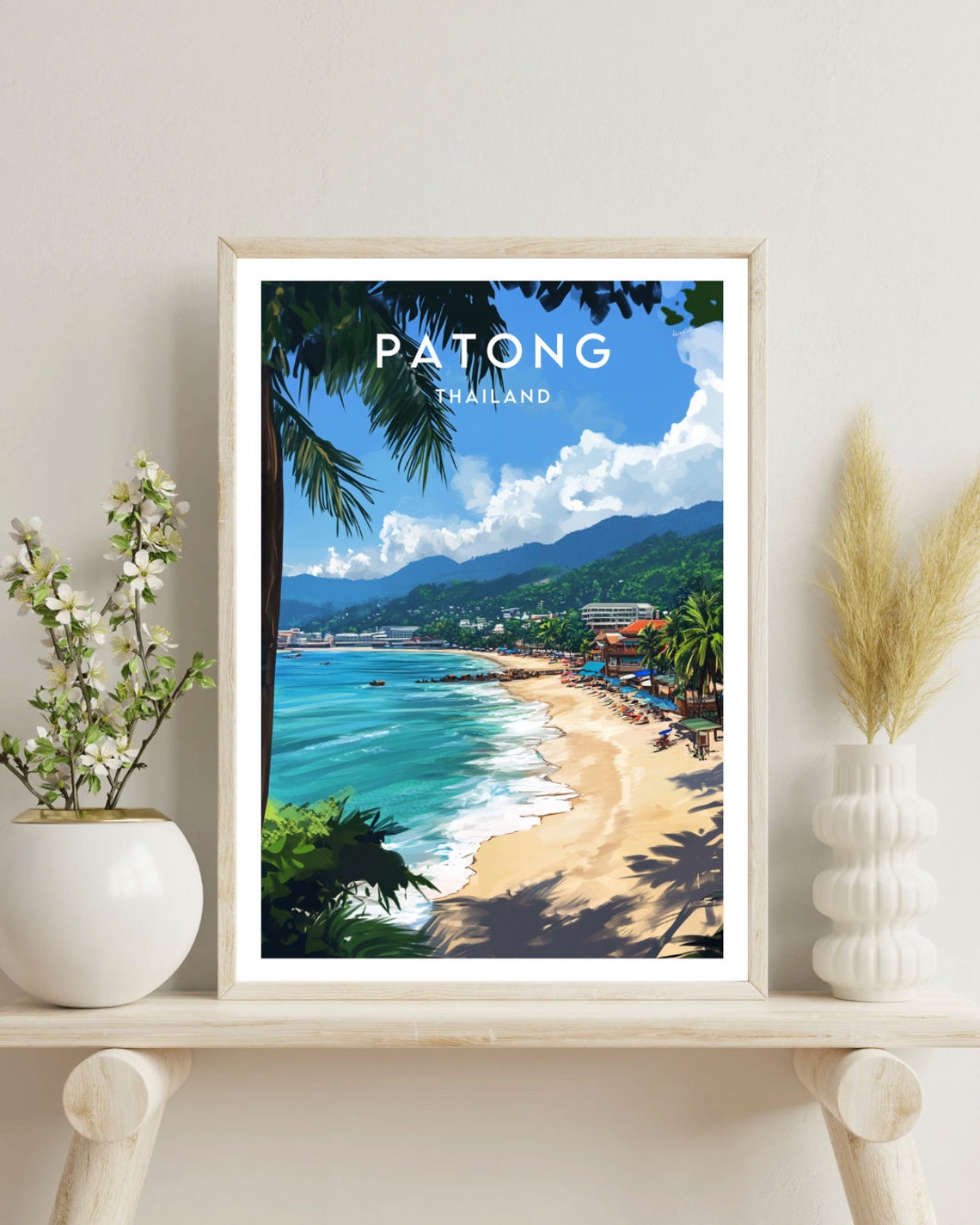 Patong Travel Print Thailand Patong Poster Thailand Poster Travel Wall Art Thailand Print Thai Poster Phuket Poster Phuket Patong - Image 4