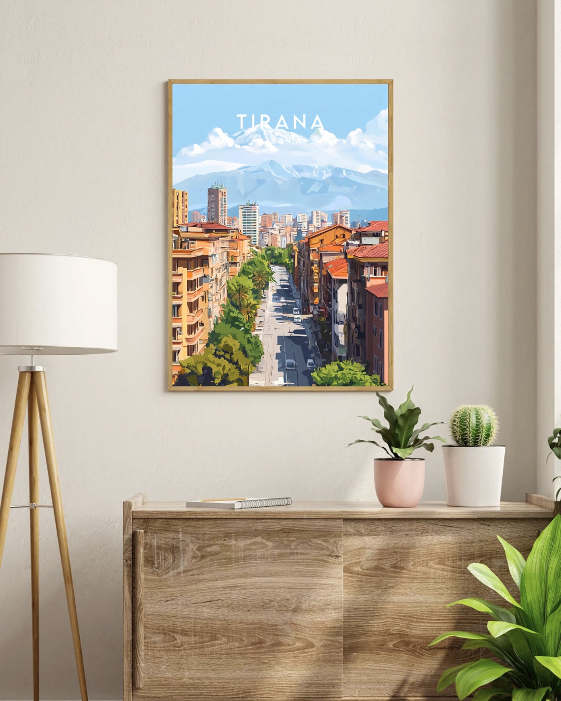 Tirana Travel Print Albania Tirana Poster Albania Poster Travel Wall Art Albania Print Poster Albania Art Europe Tirana Wall Art - Image 3