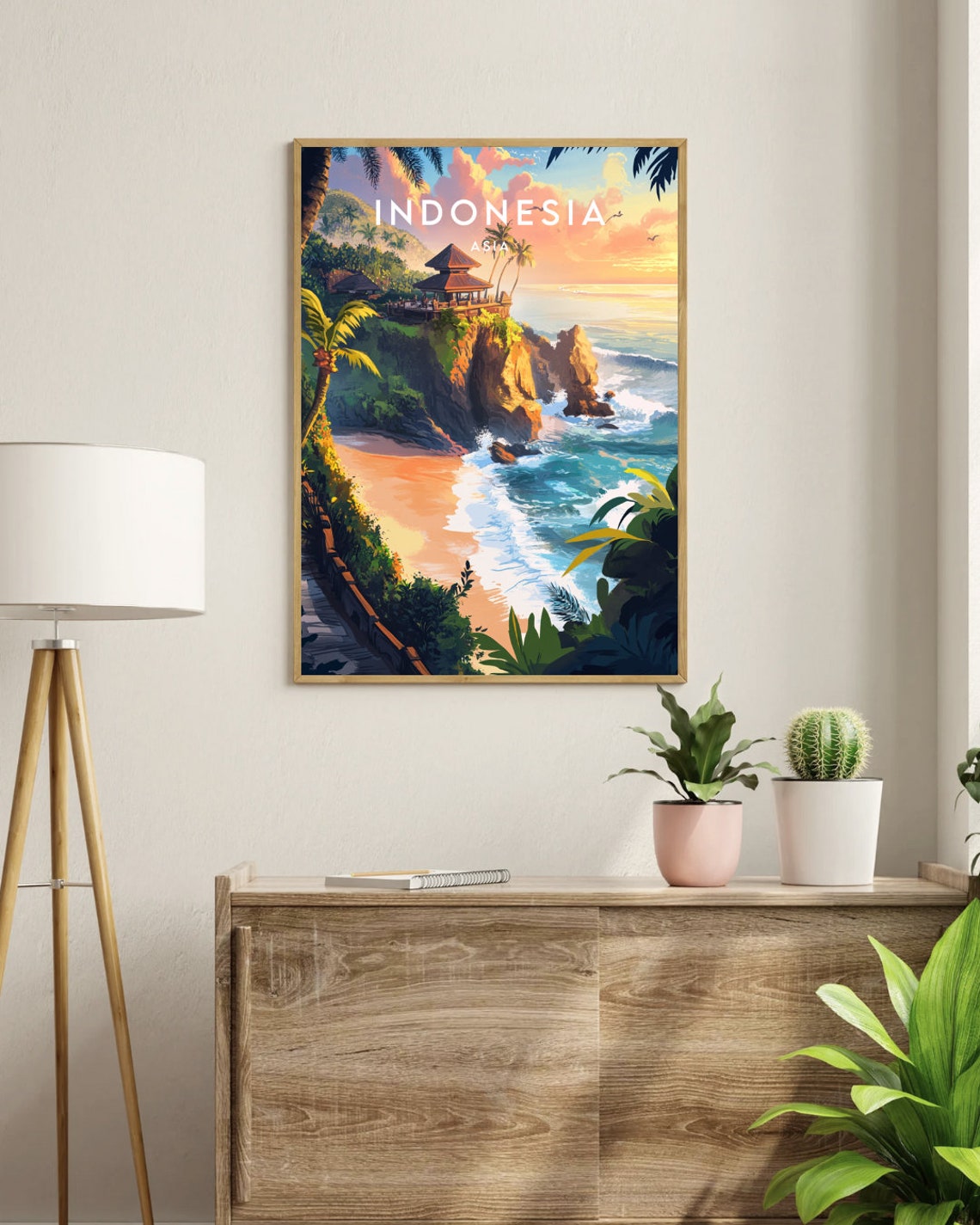 Indonesia Travel Print Indonesia Poster Travel Wall Art Indonesia Print Travel Poster Backpacking Poster Se Asia Wall Decor Bali Art - Image 3