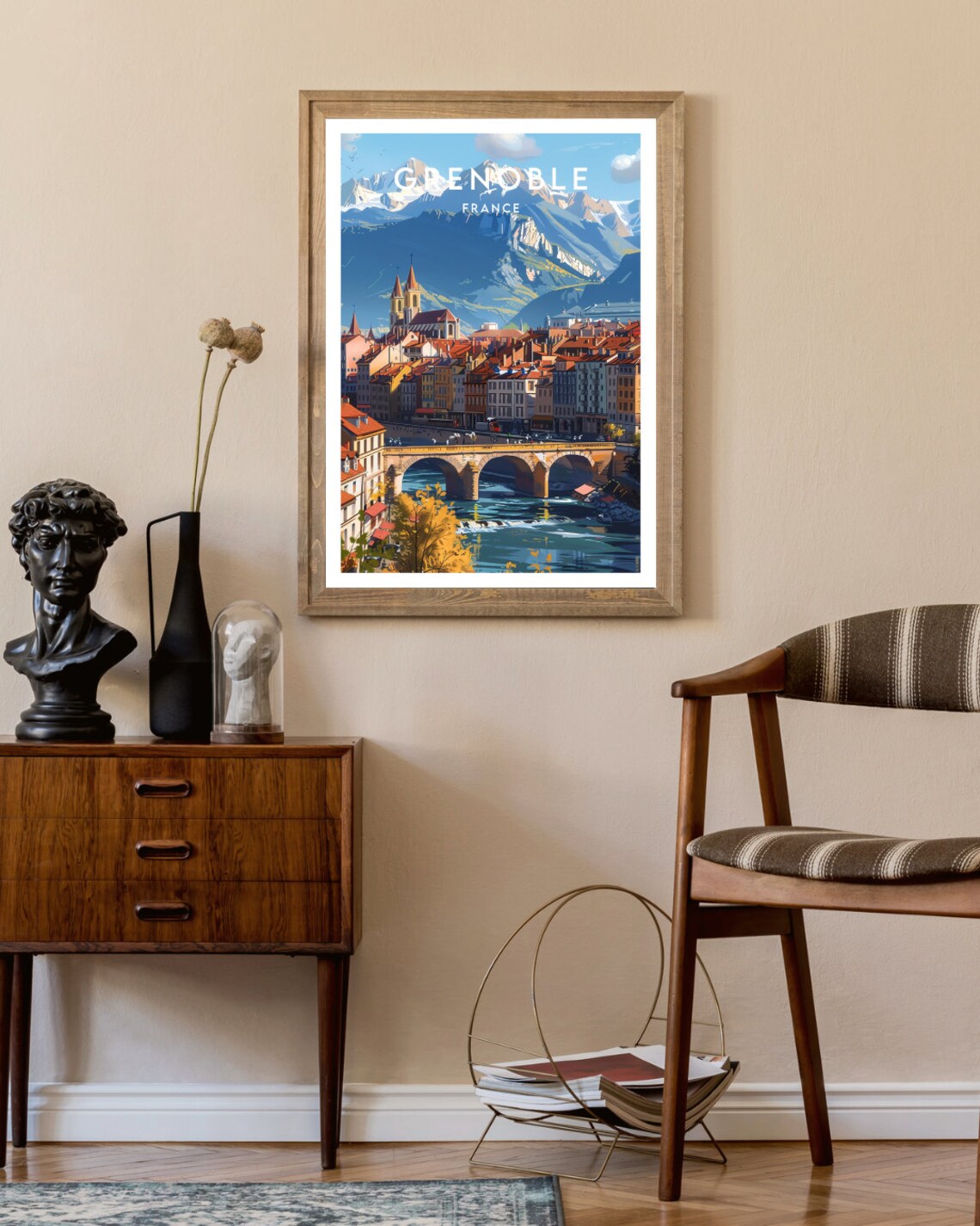 Grenoble Travel Poster, France Europe Wall Art - Image 2
