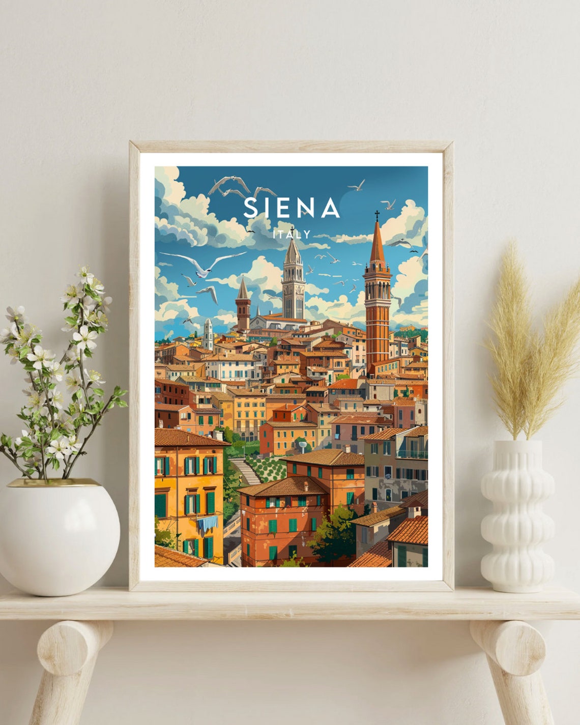 Siena Travel Print Italy Siena Poster Italy Poster Travel Wall Art Italy Print Poster Italy Europe Siena Print Italian Print - Image 4