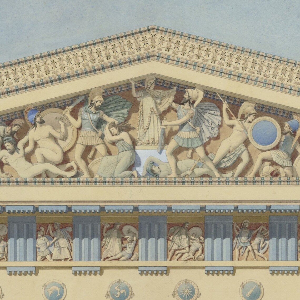 Temple T at Selinunte Greek Temple Reconstruction Architectural Poster - Image 3