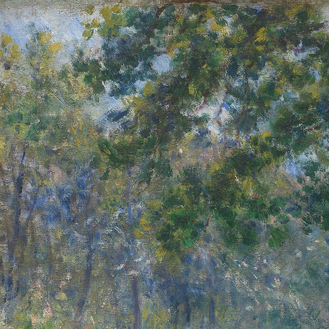 Path in the Forest by Pierre Auguste Renoir Dappled Woodland Trail Poster - Image 2