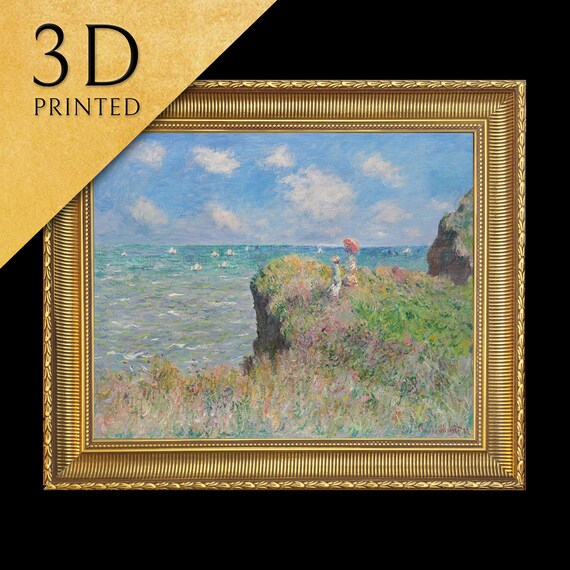 Cliff Walk at Pourville by Claude Monet Impressionist Coastal Cliff Poster