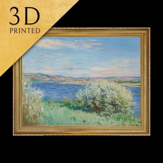 Claude Monet The Seine Banks Near Vetheuil Textured Art Poster