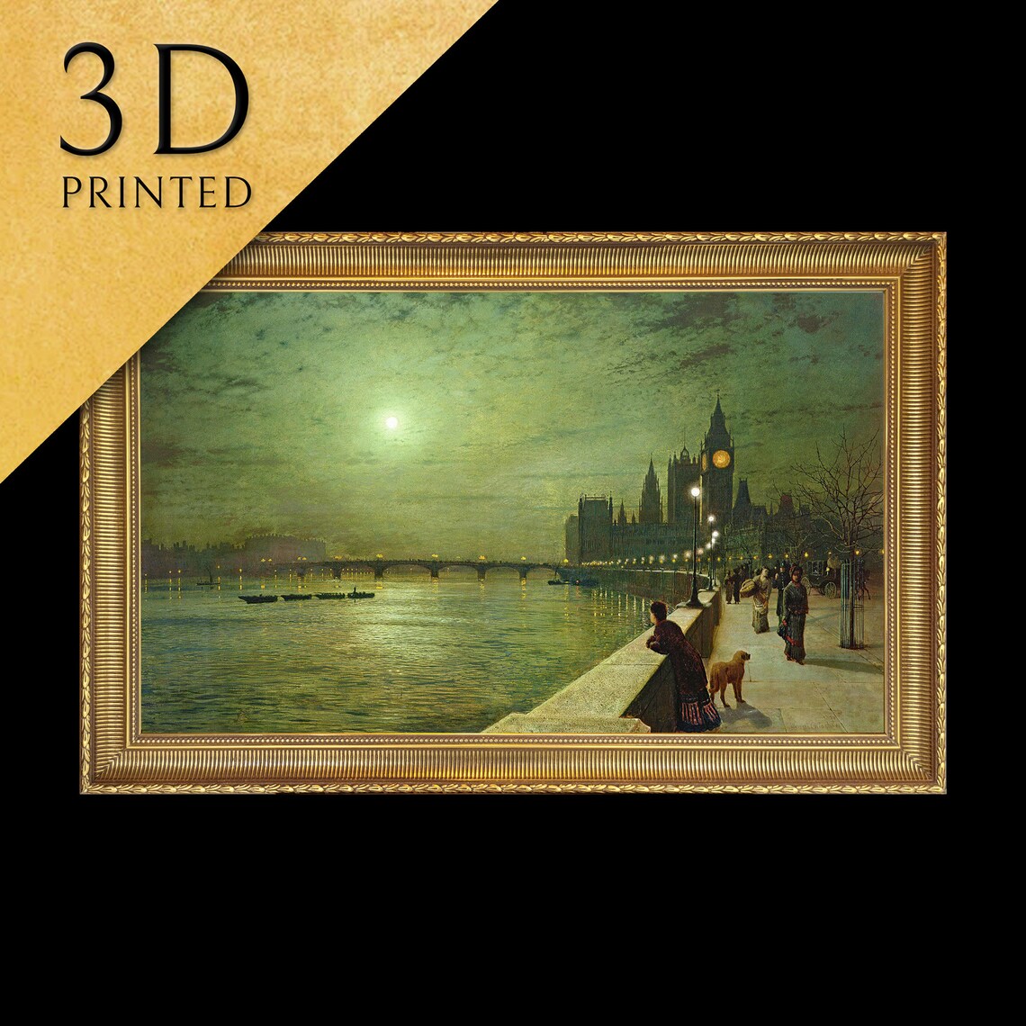 Reflections On The Thames By John Atkinson Grimshaw Art Print