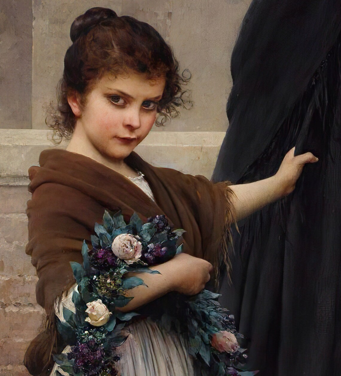Eugen Von Blaas Semper Vivit Amor Mother Child Cemetery Poster - Image 2