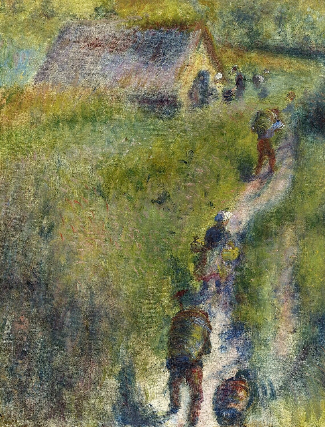 Renoir Path Through the Tall Grass with Cottages Country Poster - Image 2