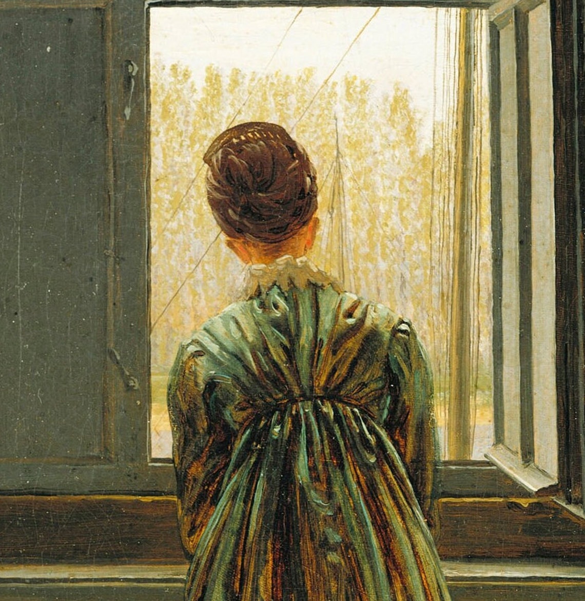 Caspar David Friedrich Woman At A Window Contemplative Scene Wall Art - Image 3