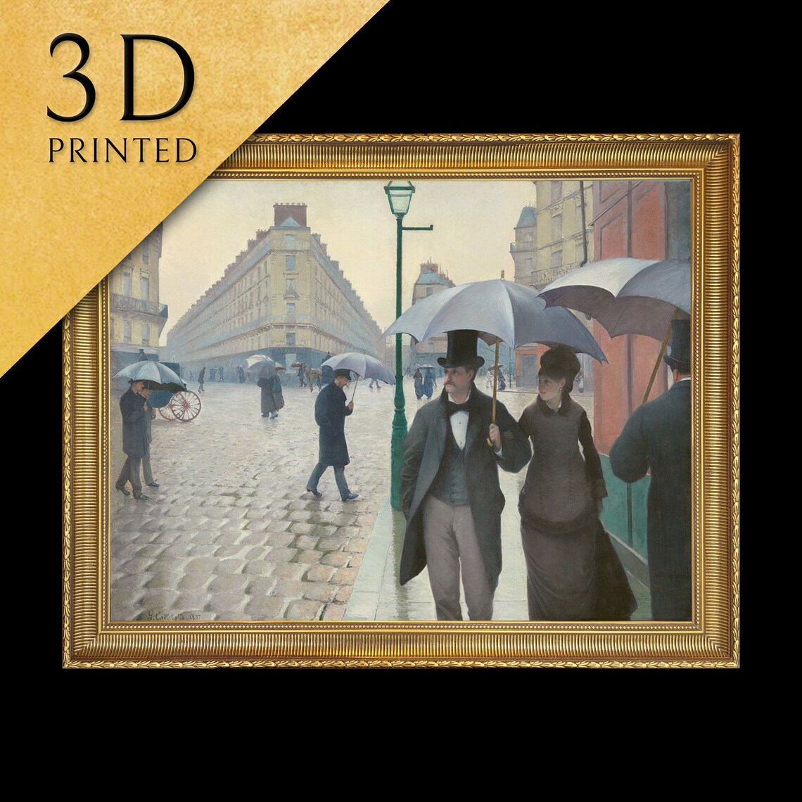 Caillebotte Paris Street Rainy Day French Umbrellas Classic Poster