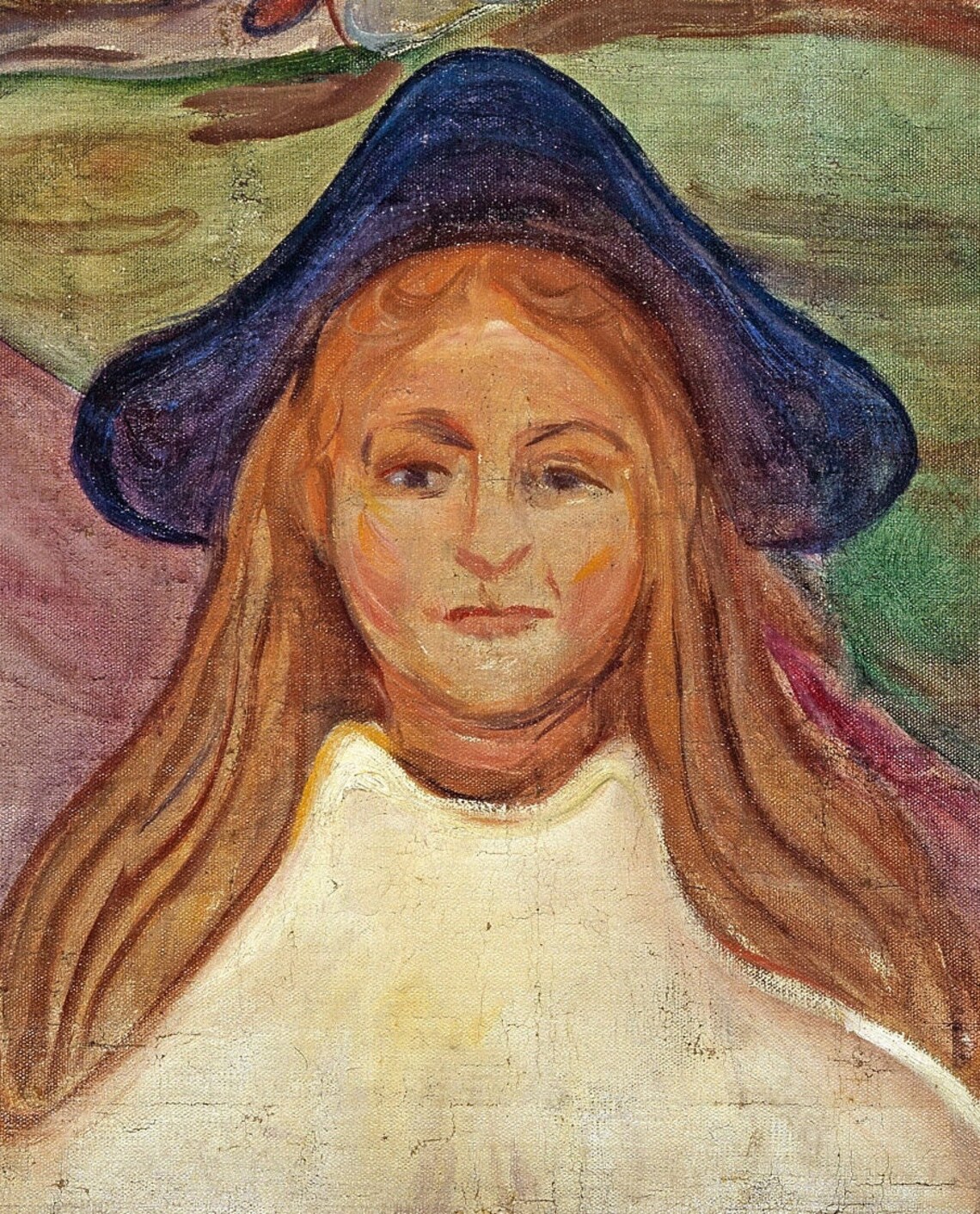 Edvard Munch Village Road Girl Blue Hat Expressionist Poster - Image 3